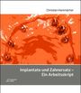 "Christian Hammächer. Implantate und Zahnersatz – Ein Arbeitsskript. Orange-rote Illustration mit fünf Zahnersatzteilen."