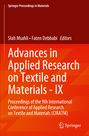 : Advances in Applied Research on Textile and Materials - IX, Buch
