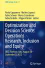 : Optimization and Decision Science: Operations Research, Inclusion and Equity, Buch