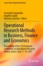 : Operational Research Methods in Business, Finance and Economics, Buch