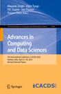 : Advances in Computing and Data Sciences, Buch