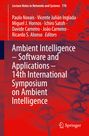 : Ambient Intelligence ¿ Software and Applications ¿ 14th International Symposium on Ambient Intelligence, Buch
