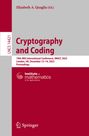 : Cryptography and Coding, Buch