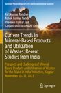 Buchtitel: "Current Trends in Mineral-Based Products and Utilization of Wastes: Recent Studies from India". Hintergrund: Felsenformation bei Sonnenuntergang.