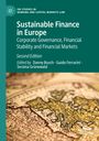 Titel: "Sustainable Finance in Europe". Ein Buchcover mit einer vintage Europakarte.