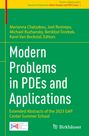 : Modern Problems in PDEs and Applications, Buch