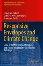„Responsive Envelopes and Climate Change“ steht in großen gelben Buchstaben auf einem Hintergrund mit Architekturzeichnungen.