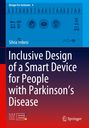 Buchtitel: "Inclusive Design of a Smart Device for People with Parkinson’s Disease" von Silvia Imbesi. Oben blaue Grafiken.