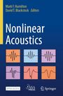 „Nonlinear Acoustics“ von Mark F. Hamilton und David T. Blackstock. Sechs bunte Quadrate mit Wellenformen. Logos von ASA Press und Springer.