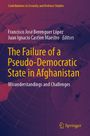 Bucheinband mit dem Titel: "The Failure of a Pseudo-Democratic State in Afghanistan". Lila Hintergrund mit Weltkartenmotiv.