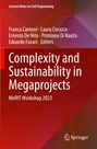 Buchtitel: "Complexity and Sustainability in Megaprojects". Autoren: Franca Cantoni und weitere. Rot-brauner Hintergrund.