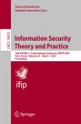 : Information Security Theory and Practice, Buch