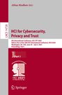 : HCI for Cybersecurity, Privacy and Trust, Buch