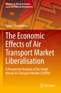 "The Economic Effects of Air Transport Market Liberalisation" von Eyden Samunderu, mit afrikanischem Muster und Springer-Logo.