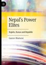 „Nepal's Power Elites: Rajahs, Ranas and Republic“ von Gaurav Bhattarai. Abstrakte, farbige Hintergründe.