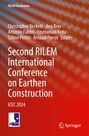 "Second RILEM International Conference on Earthen Construction ICEC 2024" in weißer Schrift auf rotem Hintergrund.