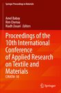 Ein Buchcover mit dem Titel: "Proceedings of the 10th International Conference of Applied Research on Textile and Materials". Oben rot, unten orange. Springer-Logo unten rechts.