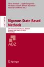 : Rigorous State-Based Methods, Buch