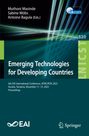 : Emerging Technologies for Developing Countries, Buch