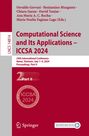 : Computational Science and Its Applications ¿ ICCSA 2024, Buch