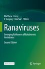 "Ranaviruses: Emerging Pathogens of Ectothermic Vertebrates, Second Edition" in grün-blauem Verlauf. Springer-Logo.