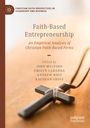 "Faith-Based Entrepreneurship" Buchcover; Kreuzanhänger auf Holztisch, brauner Rand links, Verlagslogo unten rechts.