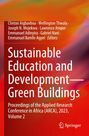 Titel: "Sustainable Education and Development—Green Buildings". Rote und orange Farbverläufe dominieren. Springer-Logo.