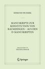 Edmund Husserl: Manuskripte zur Konstitution von Raumdingen - aus den D-Manuskripten, Buch