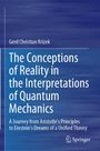 Blaues Buchcover mit Titel: "The Conceptions of Reality in the Interpretations of Quantum Mechanics", untere Hälfte.