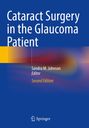 "Cataract Surgery in the Glaucoma Patient", Sandra M. Johnson, Editor, Second Edition. Blauer Hintergrund mit Farbverlauf.