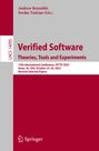 : Verified Software. Theories, Tools and Experiments, Buch