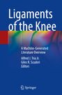 „Ligaments of the Knee“, maschinenerstellter Literaturüberblick, Alfred J. Tria Jr. und Giles R. Scuderi, Springer-Logo, bunte Farbverläufe.