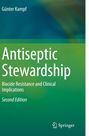 Titel: "Antiseptic Stewardship", Untertitel: "Biocide Resistance and Clinical Implications", Zweite Ausgabe. Grüner Verlauf. Springer-Logo.