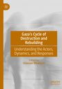 Titel: "Gaza’s Cycle of Destruction and Rebuilding", herausgegeben von Ghassan Elkahlout. Hintergrund: Verschwommene Silhouetten.