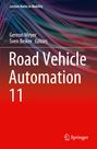 "Road Vehicle Automation 11", G. Meyer, S. Beiker. Bunte Linien in Bewegung, unter rotem Hintergrund mit Springer-Logo.