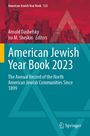 "American Jewish Year Book 2023", Herausgeber Arnold Dashefsky, Ira M. Sheskin, Freiheitsstatue vor Skyline. Springer-Logo.