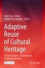 Buchtitel: "Adaptive Reuse of Cultural Heritage", rote Farbverläufe im Hintergrund, Springer-Logo rechts unten.