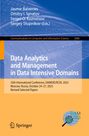 : Data Analytics and Management in Data Intensive Domains, Buch