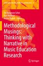 „Methodological Musings: Thinking with Narrative in Music Education Research.“ Farbige Collage; Logo unten rechts.