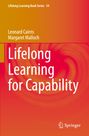 "Lifelong Learning for Capability" von Leonard Cairns und Margaret Malloch. Orange Hintergrund mit spiralförmigem Muster.