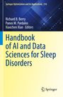 Titel: "Handbook of AI and Data Sciences for Sleep Disorders". Autoren: Berry, Pardalos, Xian. Blauer und gelber Hintergrund.