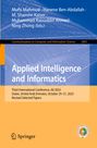 : Applied Intelligence and Informatics, Buch