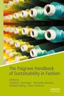 "The Palgrave Handbook of Sustainability in Fashion", Fäden in verschiedenen Farben, palgrave macmillan-Logo links unten.