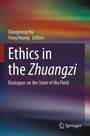 "Ethics in the Zhuangzi: Dialogues on the State of the Field". Farbverlauf von orange zu blau.