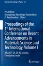 : Proceedings of the 1st International Conference on Recent Advancements in Materials Science and Technology, Volume I, Buch