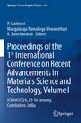 Proceedings of the 1st International Conference on Recent Advancements in Materials Science and Technology, Volume I, Buch