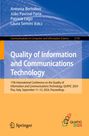 : Quality of Information and Communications Technology, Buch