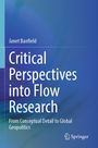 Text: "Critical Perspectives into Flow Research, From Conceptual Detail to Global Geopolitics," Janet Banfield, Springer-Logo. Hintergrund in Blautönen.