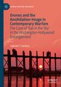 Text: "Global Political Sociology. Drones and the Annihilation-Image in Contemporary Warfare..." Bild zeigt einen Steg bei Sonnenuntergang.
