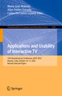 : Applications and Usability of Interactive TV, Buch